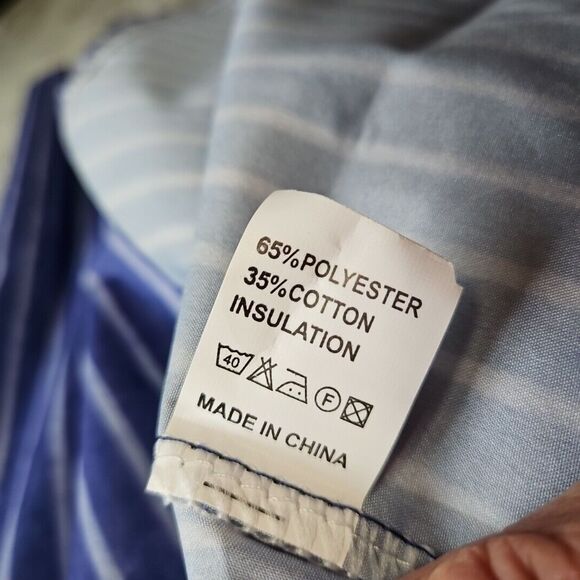 Unbranded Women's Top 5x Blue White Stripe pullover vneck blouse - Picture 3 of 9